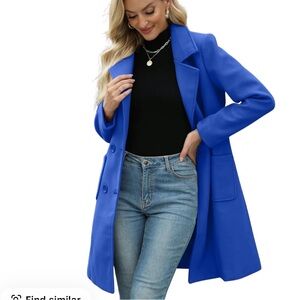 Wool Blend Mid Length Coat